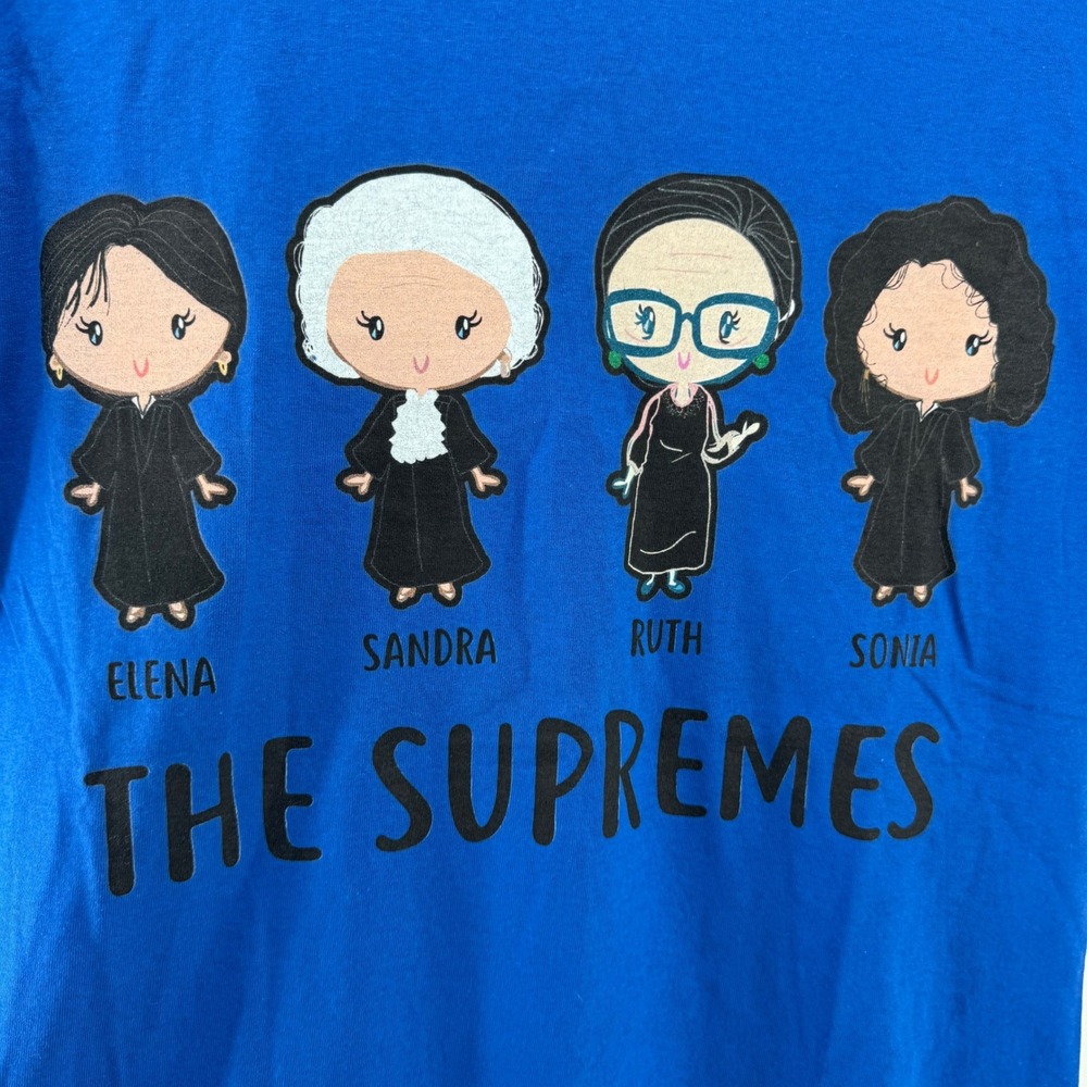 The Supremes Supreme Court Justices BaderGraphic Blue T-Shirt‎ S